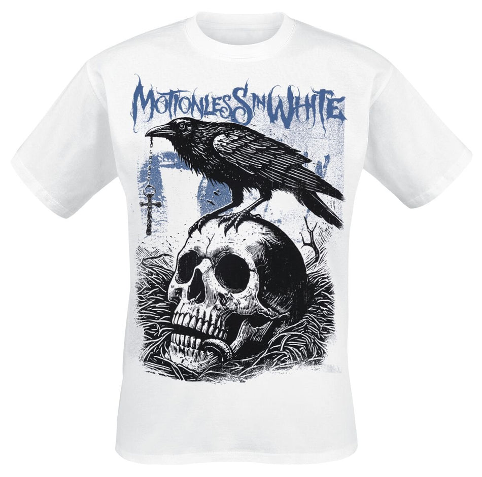 T-Shirt Manches courtes  de Motionless In White - Crow - S à XXL - pour Homme - blanc - Motionless In White