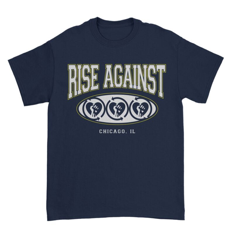 T-Shirt Manches courtes  de Rise Against - HC Old School - S à XXL - pour Homme - marine - Rise Against
