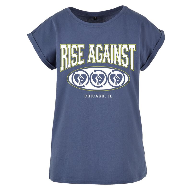 T-Shirt Manches courtes  de Rise Against - HC Old School - S à XL - pour Femme - bleu - Rise Against