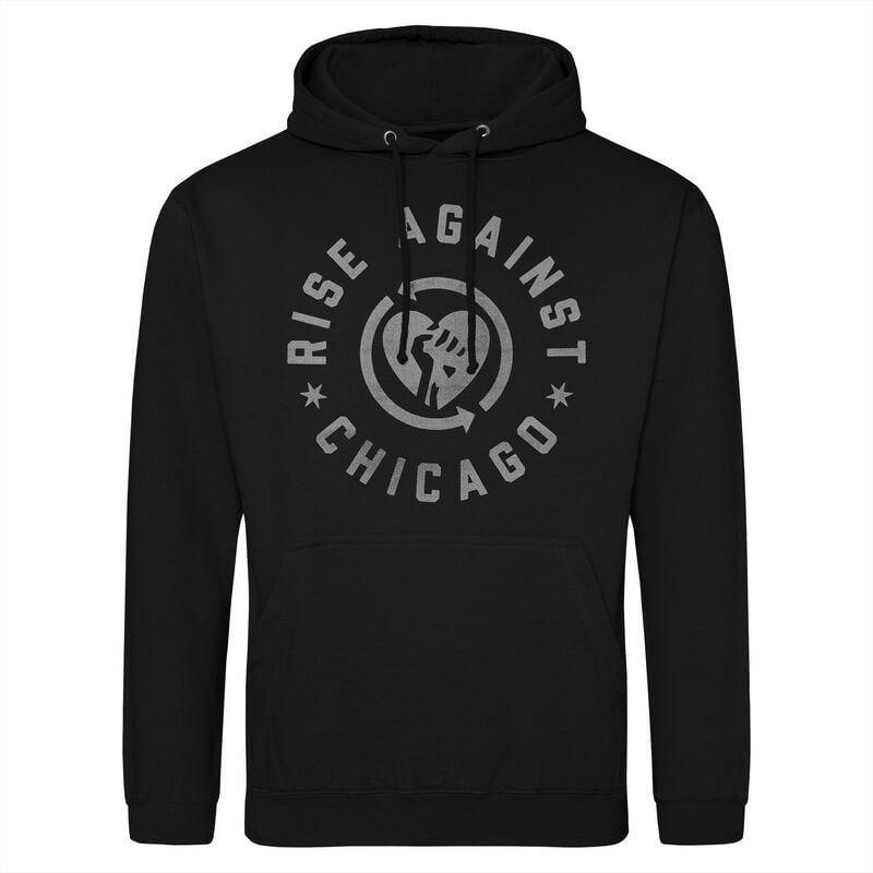 Sweat-shirt à capuche  de Rise Against - Chicago Heartfist Grey - M à XXL - pour Homme - noir - Rise Against