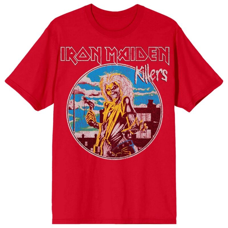 T-Shirt Manches courtes  de Iron Maiden - Killers Vintage - S à 4XL - pour Homme - rouge - Iron Maiden