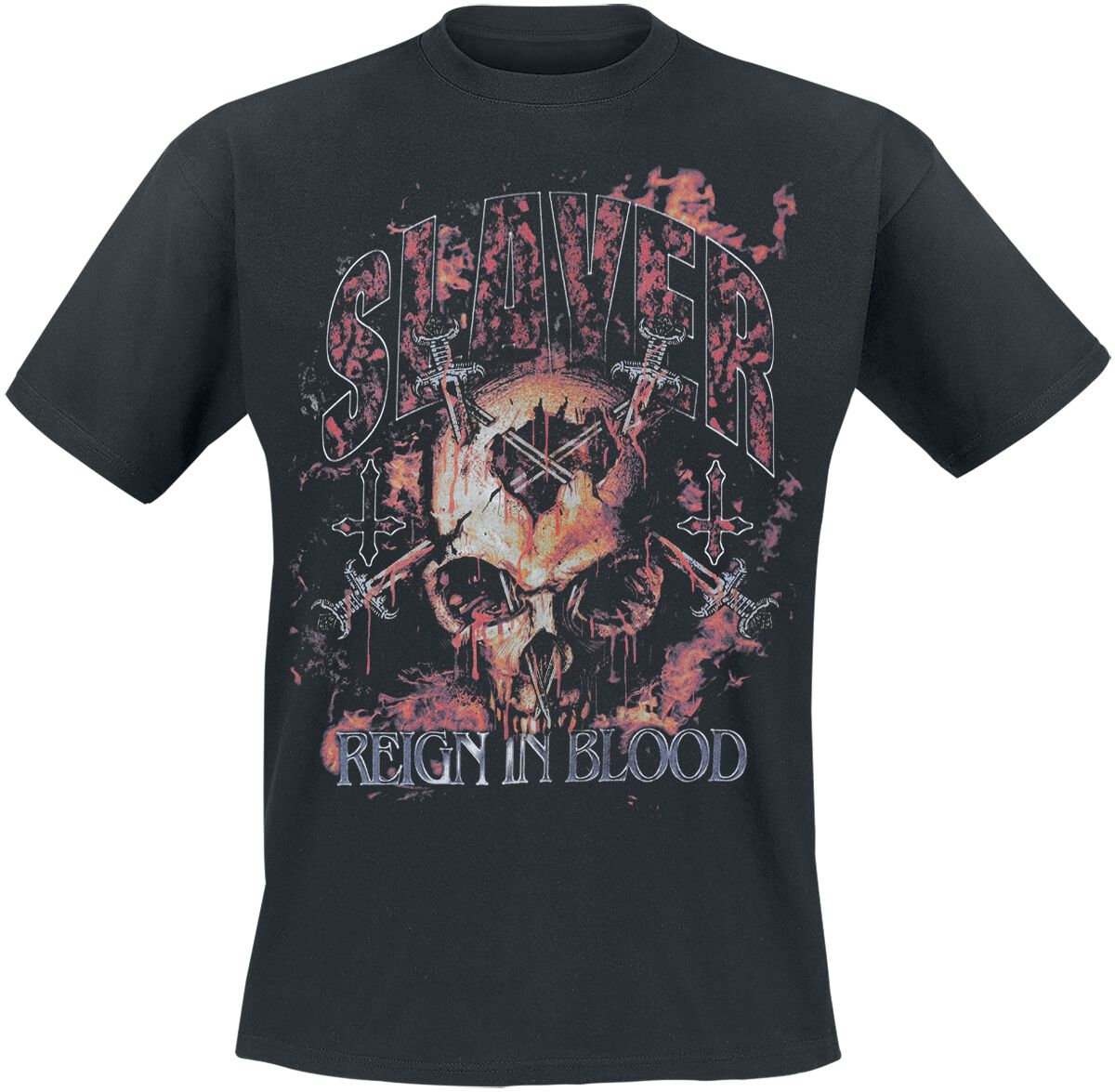 T-Shirt Manches courtes  de Slayer - Reign Sword Skull - S à L - pour Homme - noir - Slayer
