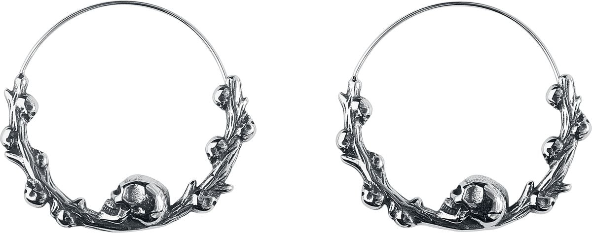 Boucles d'oreilles Gothic de etNox hard and heavy - Crânes - pour Unisexe - couleur argent - etNox hard and heavy