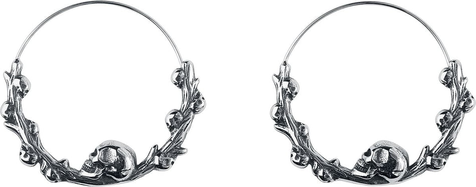 Boucles d'oreilles Gothic de etNox hard and heavy - Crânes - pour Unisexe - couleur argent - etNox hard and heavy
