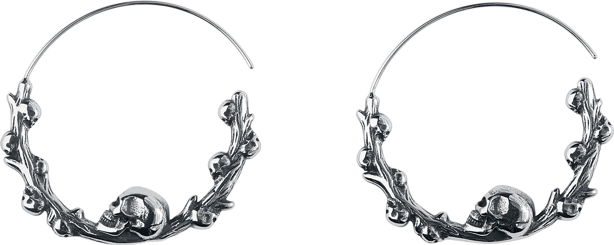 Boucles d'oreilles Gothic de etNox hard and heavy - Crânes - pour Unisexe - couleur argent - etNox hard and heavy - View 2