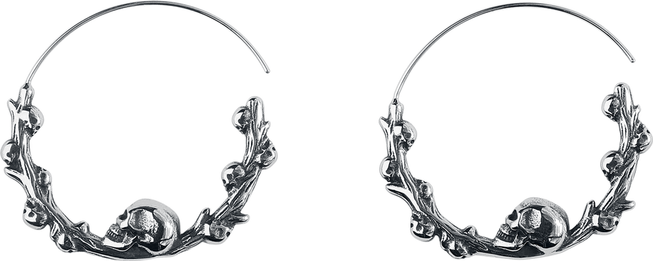 Boucles d'oreilles Gothic de etNox hard and heavy - Crânes - pour Unisexe - couleur argent - etNox hard and heavy - View 2