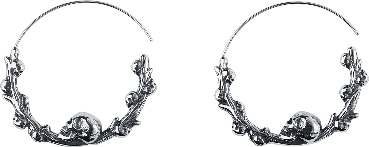 Boucles d'oreilles Gothic de etNox hard and heavy - Crânes - pour Unisexe - couleur argent - etNox hard and heavy - View 2