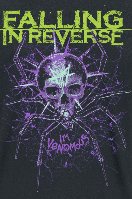 T-Shirt Manches courtes  de Falling In Reverse - Spider - S à 4XL - pour Homme - noir - Falling In Reverse - View 2