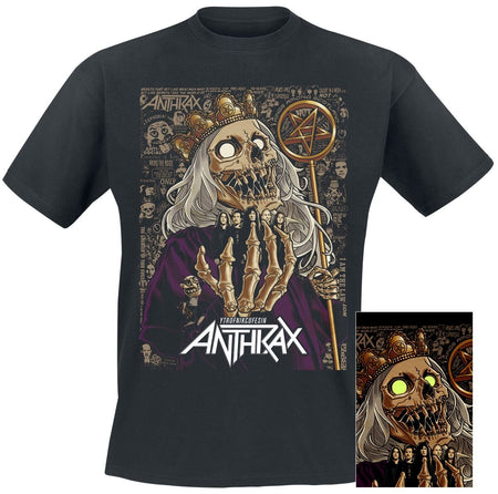 T-Shirt Manches courtes  de Anthrax - 40th King - S à M - pour Homme - noir - Anthrax
