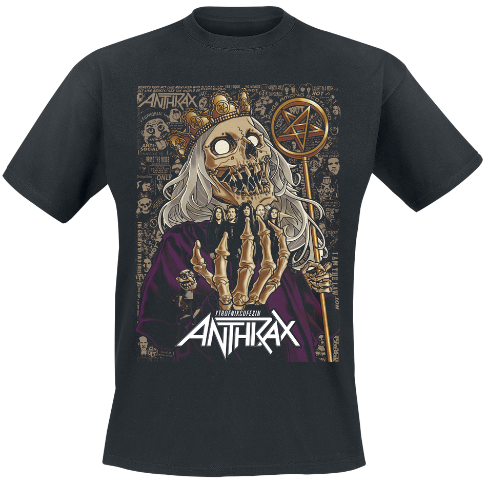 T-Shirt Manches courtes  de Anthrax - 40th King - S à M - pour Homme - noir - Anthrax - View 2