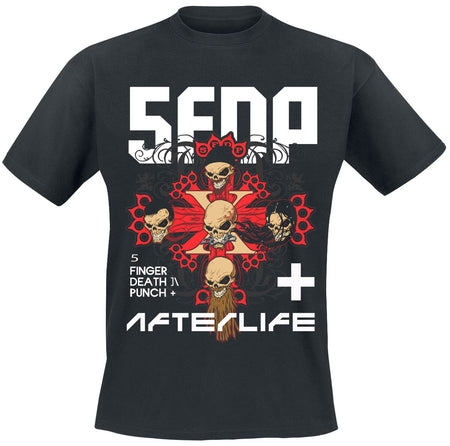 T-Shirt Manches courtes  de Five Finger Death Punch - Retro Afterlife - S à L - pour Homme - noir - Five Finger Death Punch