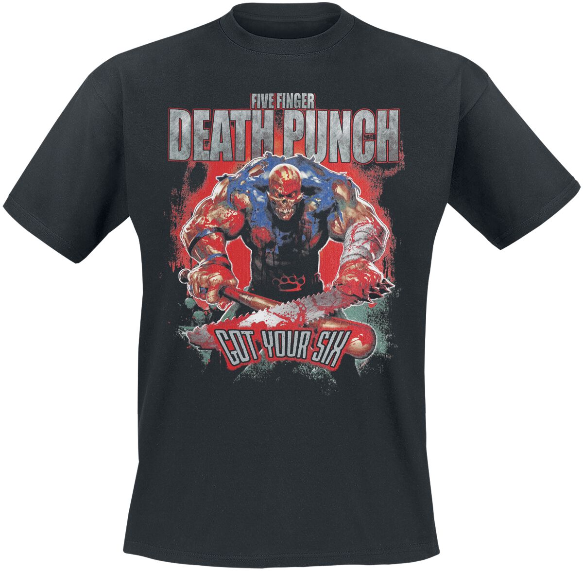 T-Shirt Manches courtes  de Five Finger Death Punch - Got your six - S à L - pour Homme - noir - Five Finger Death Punch