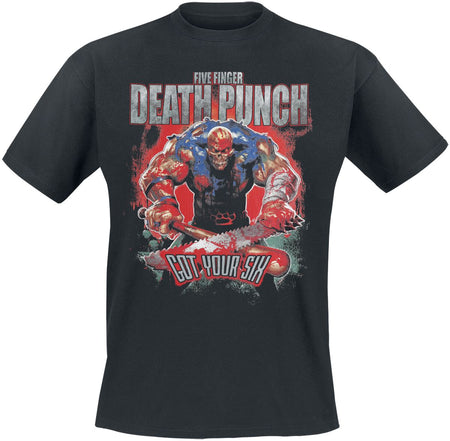 T-Shirt Manches courtes  de Five Finger Death Punch - Got your six - S à L - pour Homme - noir - Five Finger Death Punch