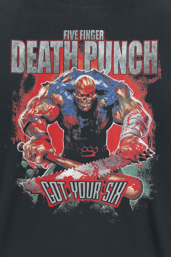 T-Shirt Manches courtes  de Five Finger Death Punch - Got your six - S à L - pour Homme - noir - Five Finger Death Punch - View 2