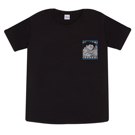 T-shirt Disney de Vaiana - Vaiana 2 - Maui Tribal - 104 - pour filles & garçonse - noir - Vaiana - View 2