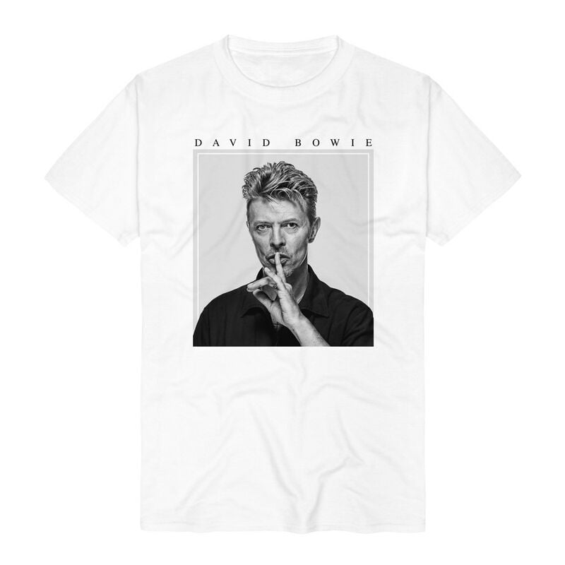 T-Shirt Manches courtes  de David Bowie - Photo - S à 3XL - pour Homme - blanc - David Bowie