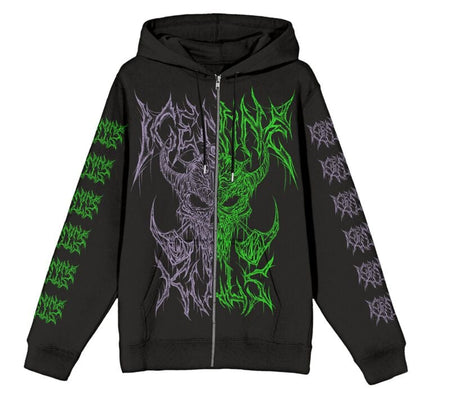 Sweat-shirt zippé à capuche  de Ice Nine Kills - Black Metal Split - S à 3XL - pour Homme - noir - Ice Nine Kills