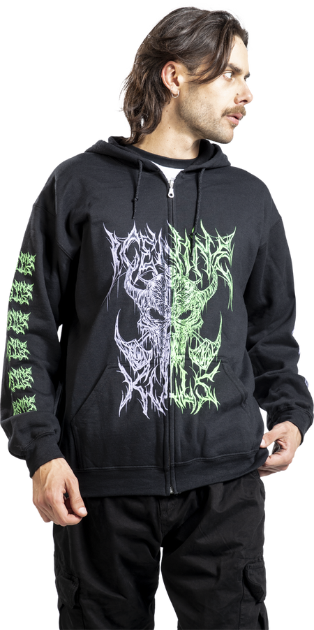 Sweat-shirt zippé à capuche  de Ice Nine Kills - Black Metal Split - S à 3XL - pour Homme - noir - Ice Nine Kills - View 2