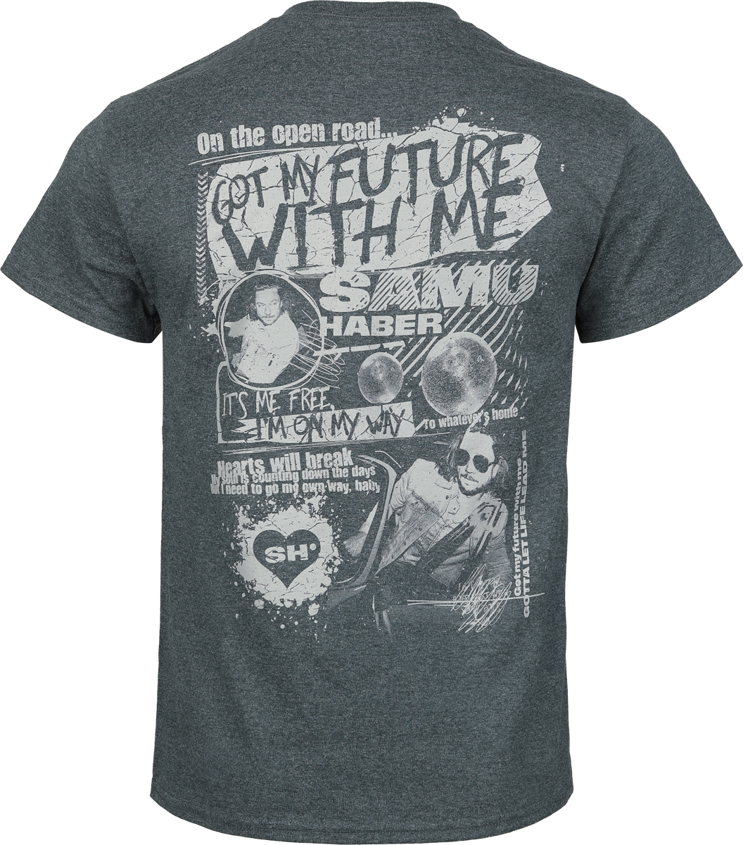 T-Shirt Manches courtes  de Haber, Samu - My Future - L - pour Homme - gris - Haber, Samu - View 2