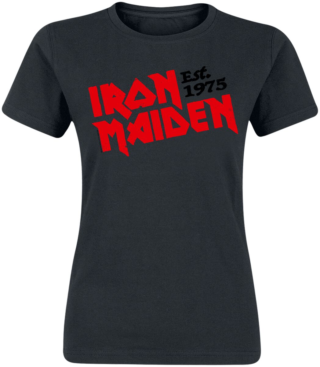 T-Shirt Manches courtes  de Iron Maiden - Est. 1975 - S à XXL - pour Femme - noir - Iron Maiden