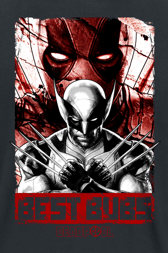 T-Shirt Manches courtes  de Deadpool - Deadpool And Wolverine - Best Bubs - S à XL - pour Homme - noir - Deadpool - View 2