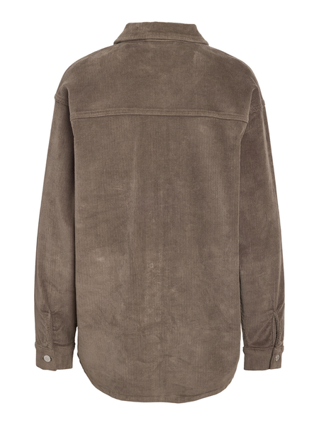 Chemise manches longues  de Noisy May - NMALVA L/S SHACKET COLOURED CORDUROY NOOS - XS à XL - pour Femme - marron - Noisy May - View 2