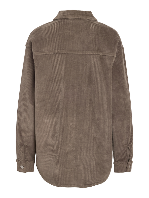 Chemise manches longues  de Noisy May - NMALVA L/S SHACKET COLOURED CORDUROY NOOS - XS à XL - pour Femme - marron - Noisy May - View 2