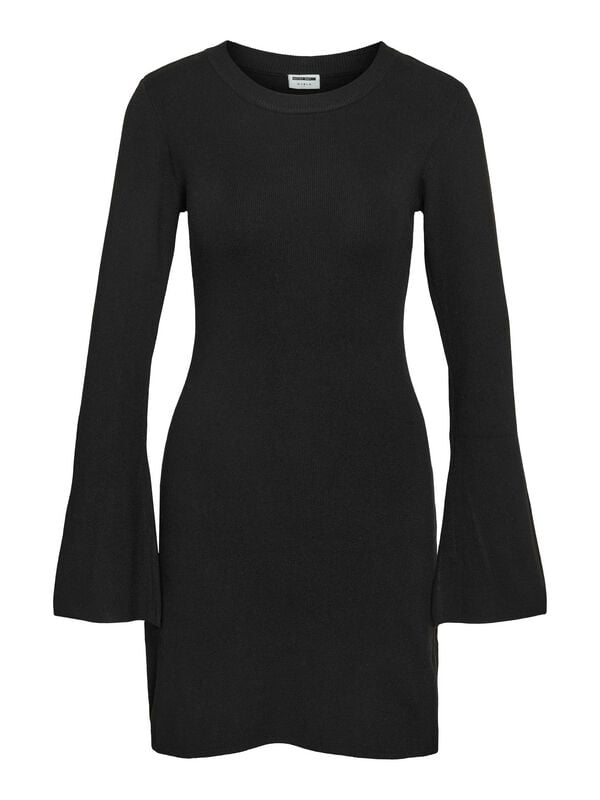 Robe courte  de Noisy May - NMTIFFANY L/S FWD NOOS - Robe Tricotée - XS à S - pour Femme - noir - Noisy May