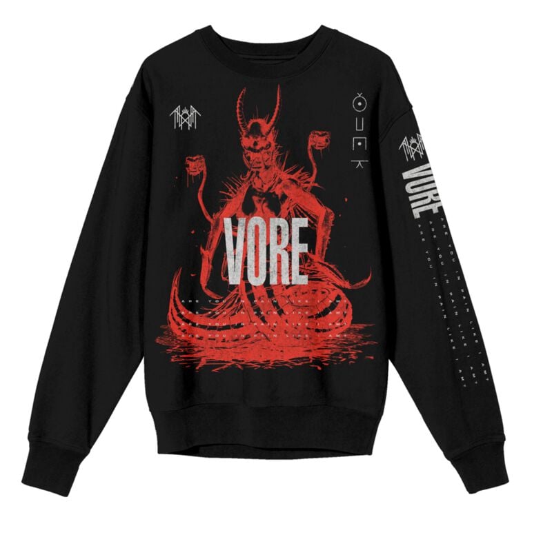 Sweat-shirt  de Sleep Token - Vore Text - S à XXL - pour Homme - noir - Sleep Token