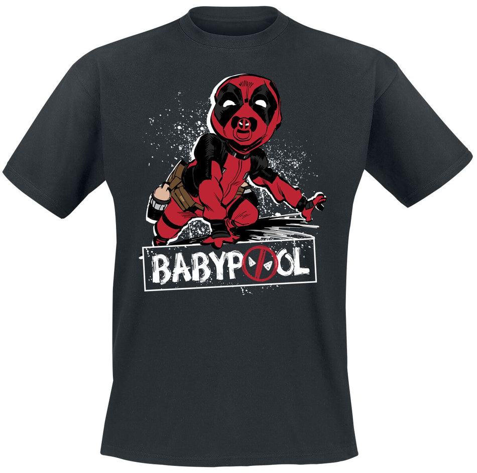 T-Shirt Manches courtes  de Deadpool - Deadpool And Wolverine - Babypool - S à XL - pour Homme - noir - Deadpool