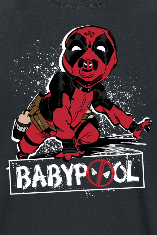 T-Shirt Manches courtes  de Deadpool - Deadpool And Wolverine - Babypool - S à XL - pour Homme - noir - Deadpool - View 2