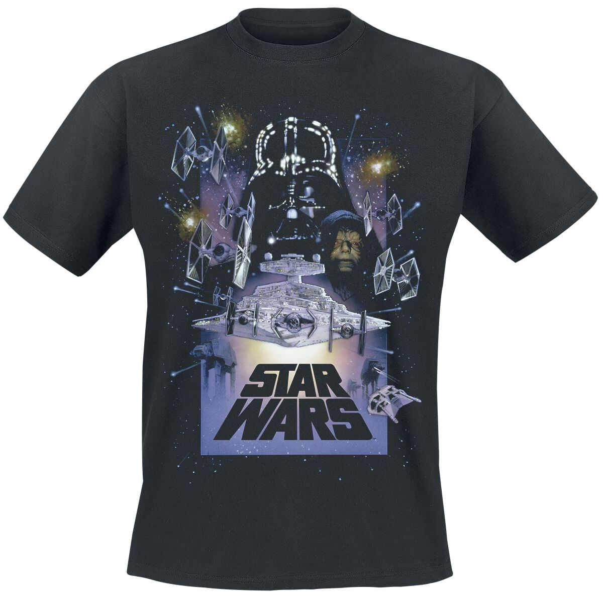 T-Shirt Manches courtes Disney de Star Wars - The Empire Strikes Back - S à 5XL - pour Homme - noir - Star Wars