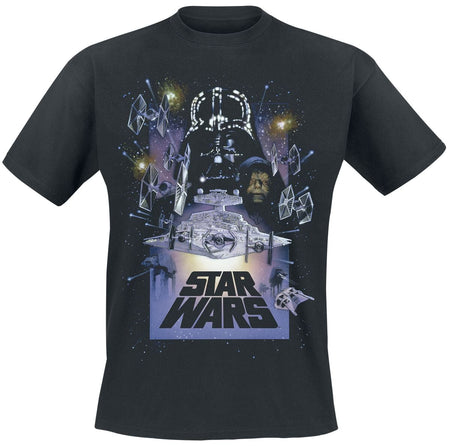 T-Shirt Manches courtes Disney de Star Wars - The Empire Strikes Back - S à 5XL - pour Homme - noir - Star Wars