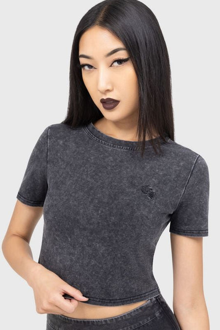 T-Shirt Manches courtes Gothic de KIHILIST by KILLSTAR - Endless Void Top - XS à 4XL - pour Femme - noir - KIHILIST by KILLSTAR