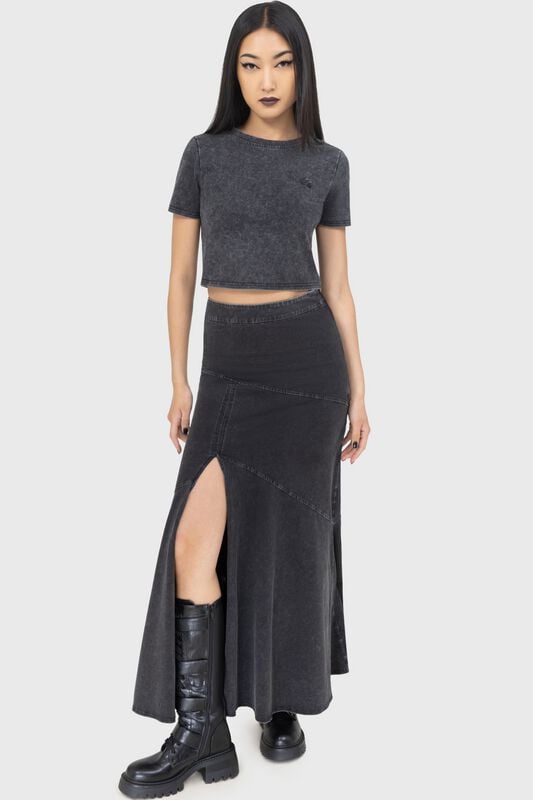 Jupe longue Gothic de KIHILIST by KILLSTAR - Dark Age Skirt - XS à 4XL - pour Femme - noir - KIHILIST by KILLSTAR