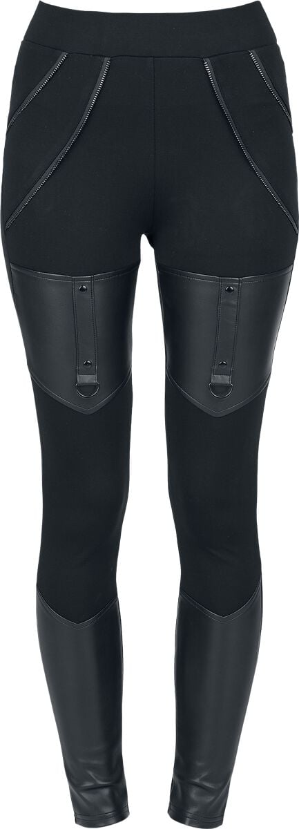 Legging Gothic de KIHILIST by KILLSTAR - Fallen Word Leggings - XS à 4XL - pour Femme - noir - KIHILIST by KILLSTAR