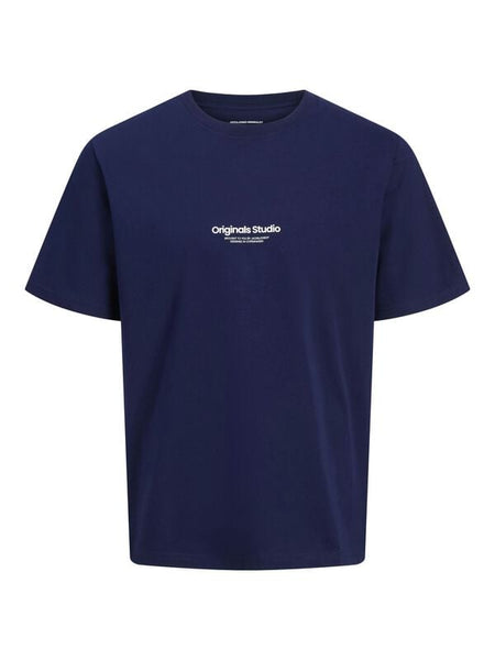 T-Shirt Manches courtes  de Jack & Jones - JORVESTERBRO T-SHIRT SS CREW NECK NOOS - S à M - pour Homme - bleu - jack & jones