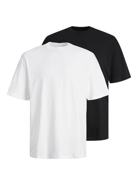 T-Shirt Manches courtes  de Jack & Jones - JJEBRADLEY  MP NOOS - Lot de 2 T-Shirts - S à XXL - pour Homme - noir/blanc - jack & jones