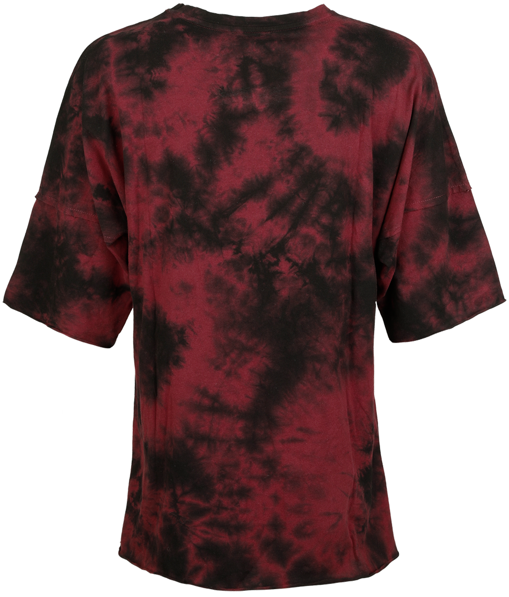T-Shirt Manches courtes  de Black Premium by EMP - T-Shirt avec Découpes - S à XXL - pour Femme - noir/rouge - Black Premium by EMP - View 2