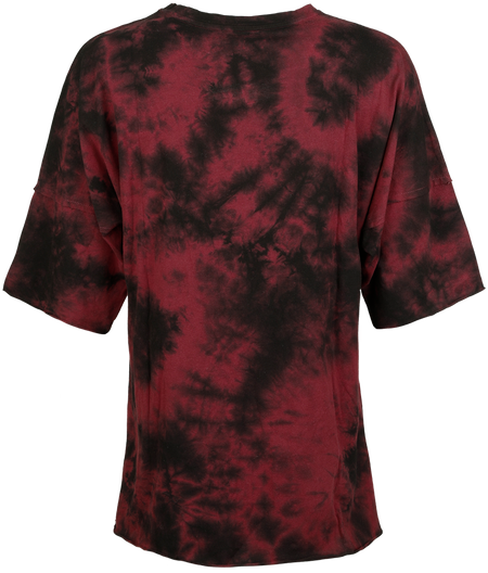 T-Shirt Manches courtes  de Black Premium by EMP - T-Shirt avec Découpes - S à XXL - pour Femme - noir/rouge - Black Premium by EMP - View 2