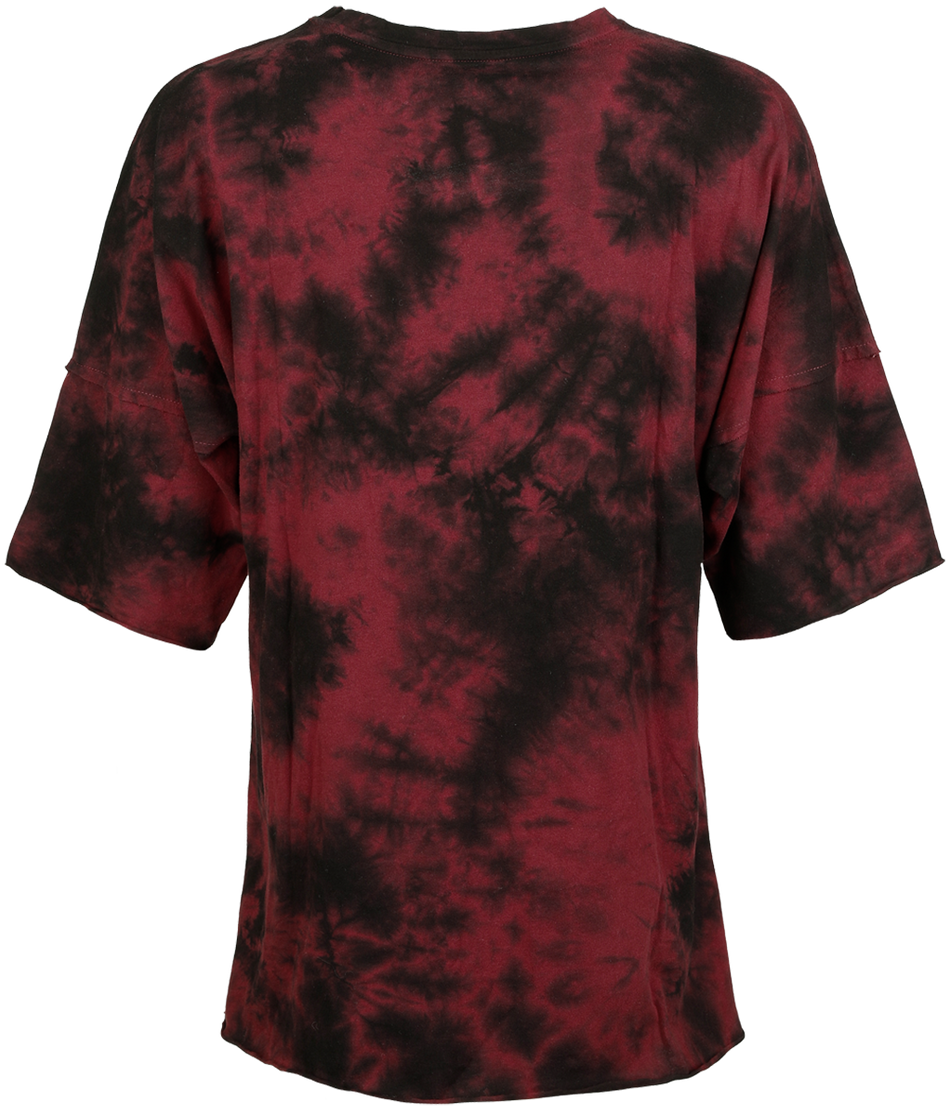 T-Shirt Manches courtes  de Black Premium by EMP - T-Shirt avec Découpes - S à XXL - pour Femme - noir/rouge - Black Premium by EMP - View 2