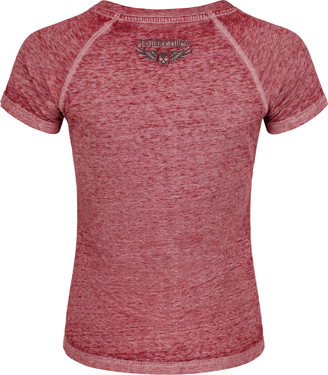 T-Shirt Manches courtes  de Rock Rebel by EMP - Skulls & Details - S à XXL - pour Femme - bordeaux - Rock Rebel by EMP - View 2