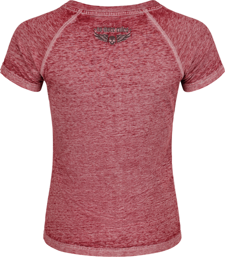 T-Shirt Manches courtes  de Rock Rebel by EMP - Skulls & Details - S à XXL - pour Femme - bordeaux - Rock Rebel by EMP - View 2