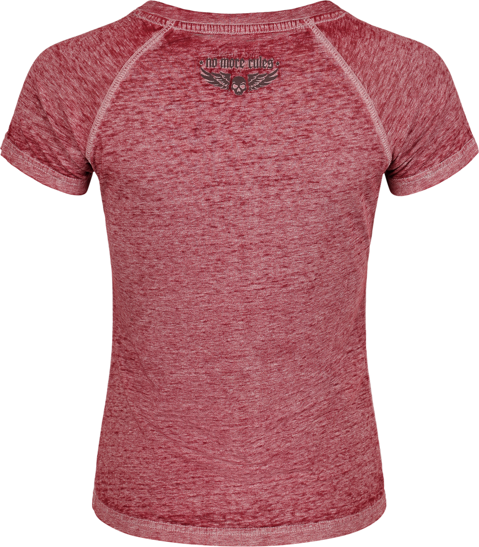 T-Shirt Manches courtes  de Rock Rebel by EMP - Skulls & Details - S à XXL - pour Femme - bordeaux - Rock Rebel by EMP - View 2
