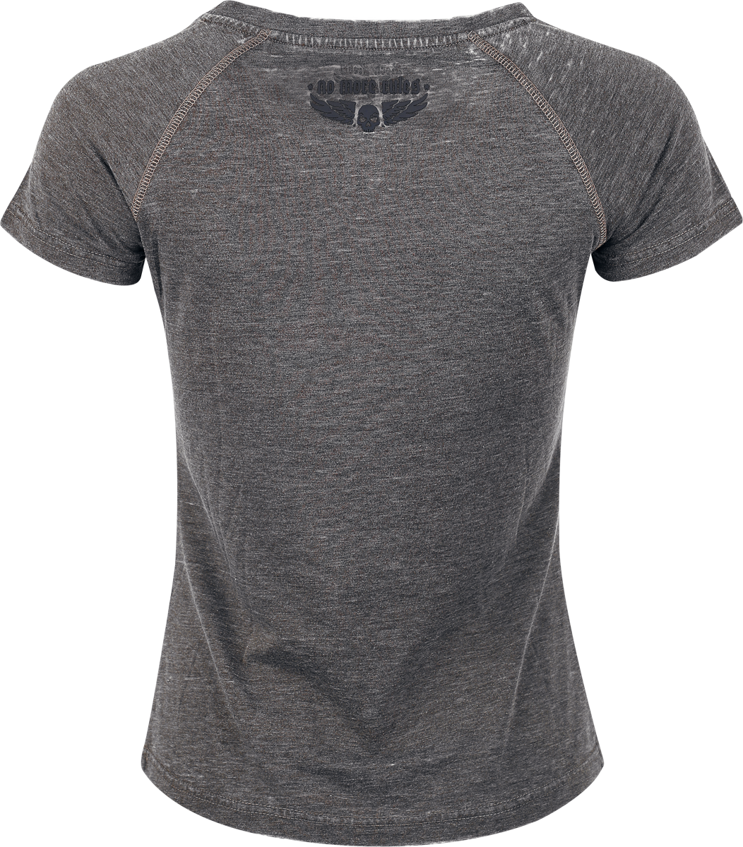 T-Shirt Manches courtes  de Rock Rebel by EMP - Skulls & Details - S à XXL - pour Femme - gris - Rock Rebel by EMP - View 2