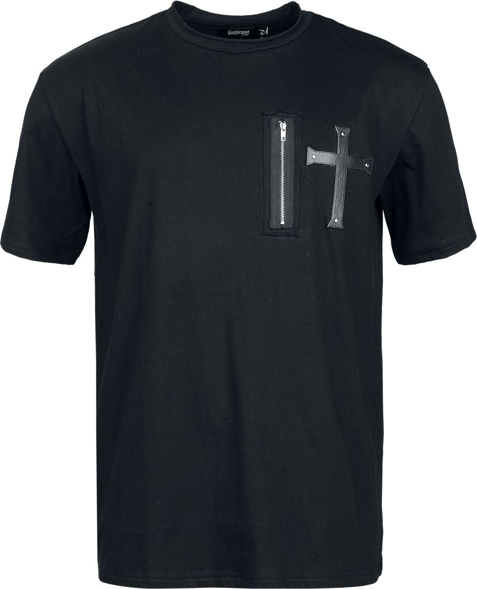 T-Shirt Manches courtes Gothic de Gothicana by EMP - Croix - T-Shirt - M à XXL - pour Homme - noir - Gothicana by EMP