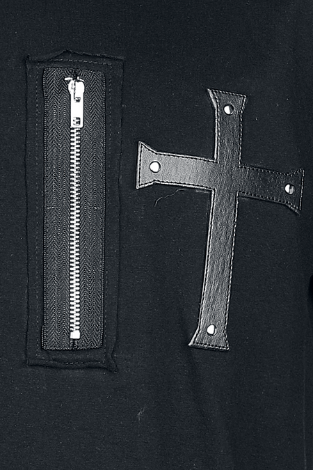 T-Shirt Manches courtes Gothic de Gothicana by EMP - Croix - T-Shirt - M à XXL - pour Homme - noir - Gothicana by EMP - View 2