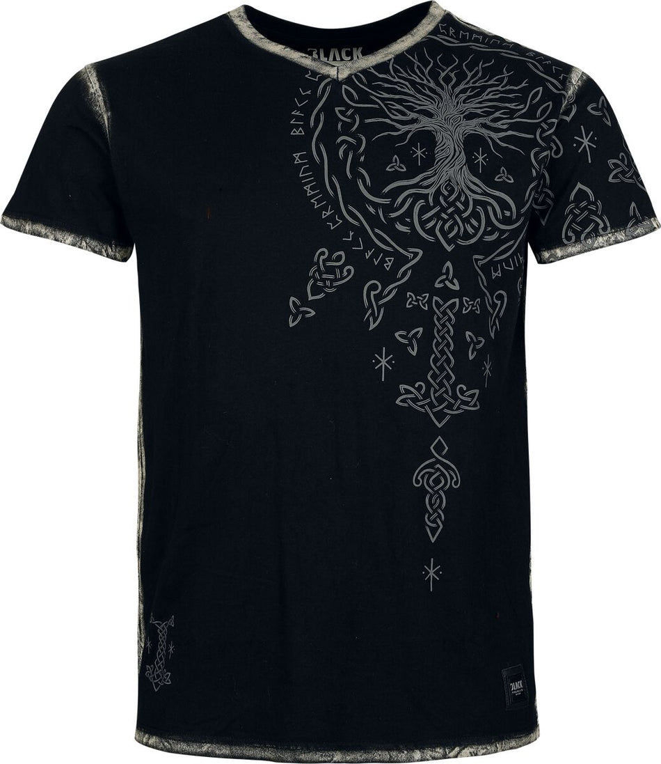 T-Shirt Manches courtes  de Black Premium by EMP - Celtic fine lines - M à XXL - pour Homme - noir - Black Premium by EMP