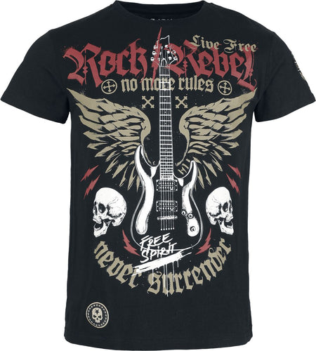 T-Shirt Manches courtes  de Rock Rebel by EMP - Skulls & Details - M à XXL - pour Homme - noir - Rock Rebel by EMP