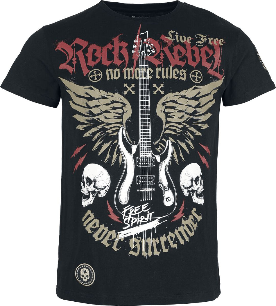 T-Shirt Manches courtes  de Rock Rebel by EMP - Skulls & Details - M à XXL - pour Homme - noir - Rock Rebel by EMP